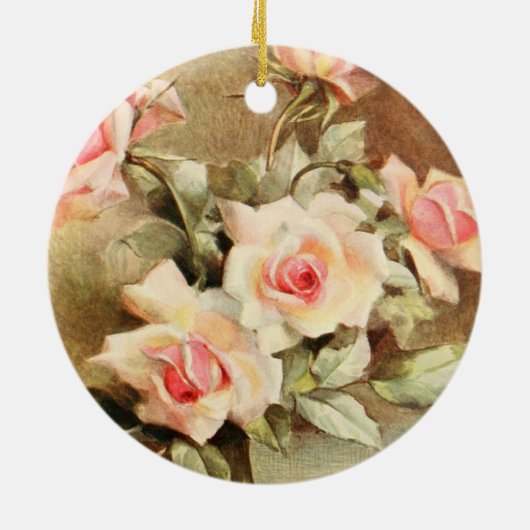  Valentijnsdag Love Romance Roses Keramisch Ornament (Achterkant)