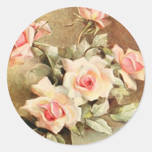  Valentijnsdag Love Romance Roses Ronde Sticker (Voorkant)