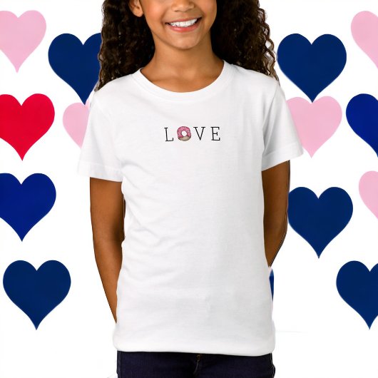 Valentijnsdag Love Roze Donut Sprinkles T-shirt