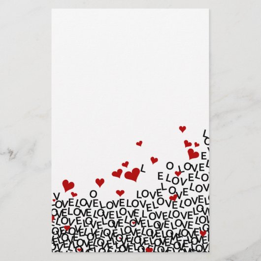 Valentijnsdag Love Stationery Briefpapier (Voorkant)