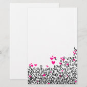 Valentijnsdag Love Stationery Briefpapier (Voorkant / Achterkant)