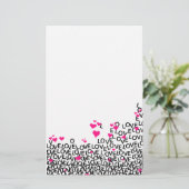 Valentijnsdag Love Stationery Briefpapier (Staand voorkant)