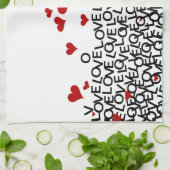 Valentijnsdag Love Towel Theedoek (Gevouwen)