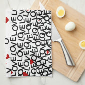 Valentijnsdag Love Towel Theedoek (Quarter Fold)