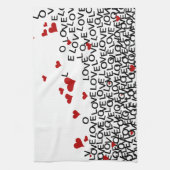 Valentijnsdag Love Towel Theedoek (Verticaal)