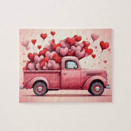 Valentijnsdag Love Truck Legpuzzel
