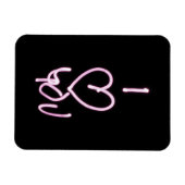 Valentijnsdag Love U Typographic Afbeelding Quote  Magneet (Horizontaal)