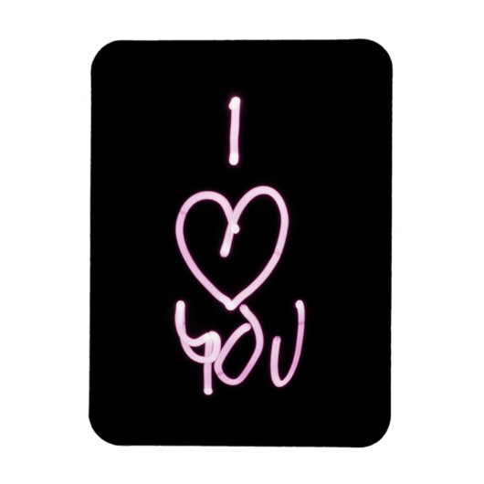 Valentijnsdag Love U Typographic Afbeelding Quote  Magneet (Verticaal)