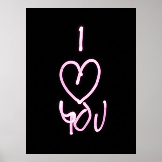 Valentijnsdag Love U Typographic Afbeelding Quote  Poster (Voorkant)