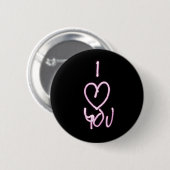 Valentijnsdag Love U Typographic Afbeelding Quote Ronde Button 5,7 Cm (Voorkant /achterkant)