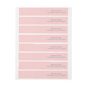 Valentijnsdag LOVE wazig roze stoffige roos Omwikkelbaar Adreslabel (Vel)