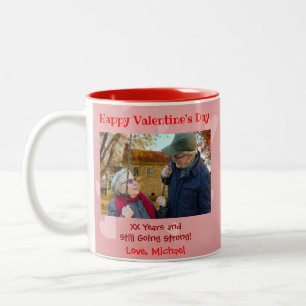 Valentijnsdag Love Wife Vriendin Cute Photo Tweekleurige Koffiemok