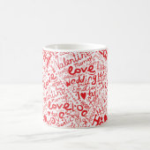 Valentijnsdag Love Words Collage Koffiemok (Center)