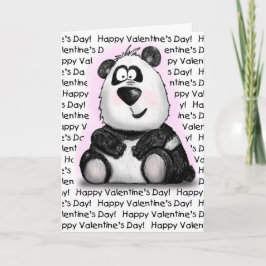 Valentijnsdag Love You Beer-y Much Cartoon Panda Feestdagen Kaart