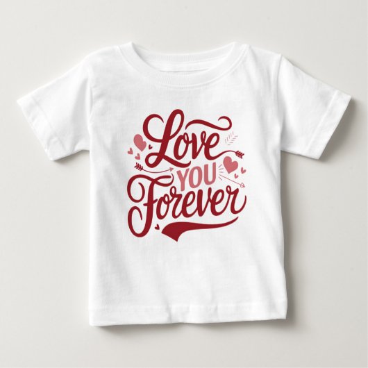 Valentijnsdag “Love You Forever” Typografie Desi (Voorkant)