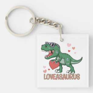 Valentijnsdag Loveasaurus Sleutelhanger