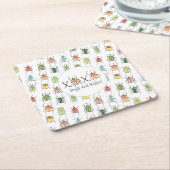 Valentijnsdag Lovebugs Kartonnen Onderzetters (Schuin)