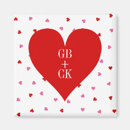 Valentijnsdag Lover's Initialen Magneten