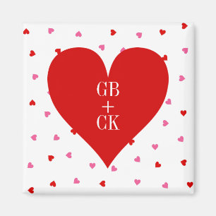 Valentijnsdag Lover's Initialen Magneten