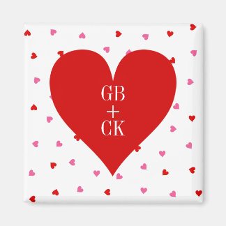 Valentijnsdag Lover's Initialen Magneten
