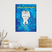Valentijnsdag Loving Astronauts Paar Poster (Keuken)