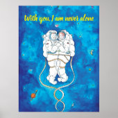 Valentijnsdag Loving Astronauts Paar Poster (Voorkant)