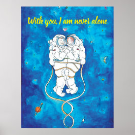 Valentijnsdag Loving Astronauts Paar Poster