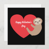 Valentijnsdag Luiaard  Feestdagenkaart (Voorkant / Achterkant)