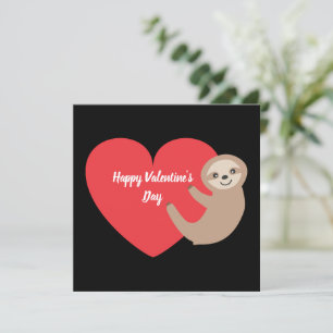 Valentijnsdag Luiaard  Feestdagenkaart