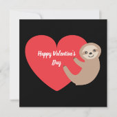 Valentijnsdag Luiaard  Feestdagenkaart (Voorkant)