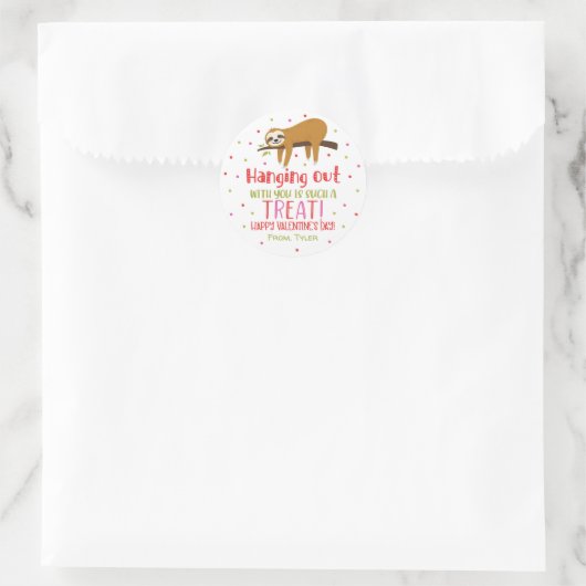 Valentijnsdag luiaard Stickers (Tas)