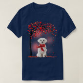Valentijnsdag Maltese hond T-shirt (Design voorkant)