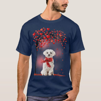 Valentijnsdag Maltese hond T-shirt