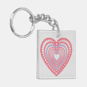 Valentijnsdag Mandala Hart-ontroerende Boodschap Sleutelhanger (Voorkant Links)