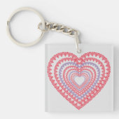 Valentijnsdag Mandala Hart-ontroerende Boodschap Sleutelhanger (Voorkant)