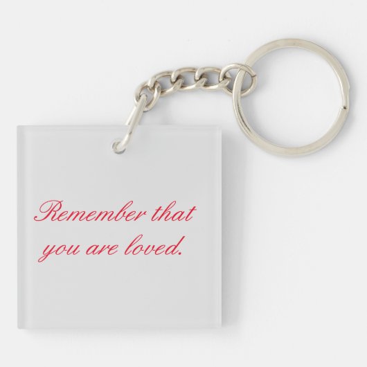 Valentijnsdag Mandala Hart-ontroerende Boodschap Sleutelhanger (Achterkant)