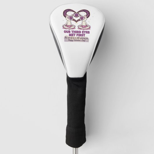 Valentijnsdag manifesteren van soulmate golfheadcover (Voorkant)