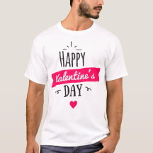 Valentijnsdag mannen wit T-shirt