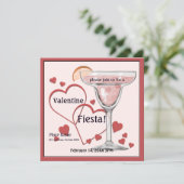 Valentijnsdag Margarita Fiesta Kaart (Staand voorkant)