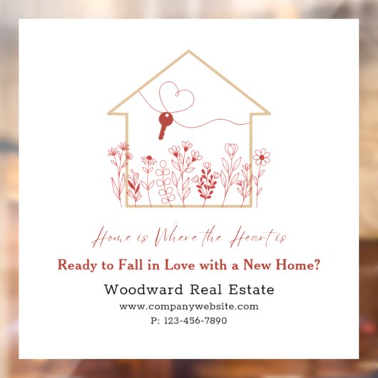 Valentijnsdag Marketing | Onroerend goed Kantoor Raamsticker (Vel 2)