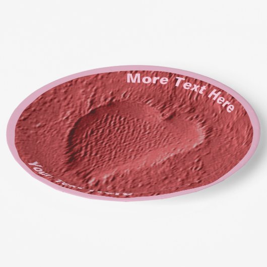 Valentijnsdag - Mars Papieren Bordje (Gekanteld)