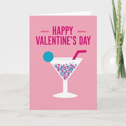 Valentijnsdag Martini Fun Kaart (Voorkant)