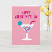 Valentijnsdag Martini Fun Kaart (Gele Bloem)