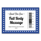 Valentijnsdag Massage Love Coupon Couple Gift Kaart (Voorkant)