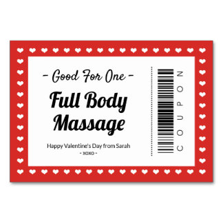 Valentijnsdag Massage Love Coupon Couple Gift Kaart