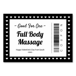 Valentijnsdag Massage Love Coupon Couple Gift Kaart