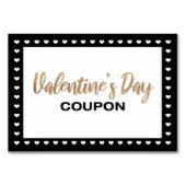 Valentijnsdag Massage Love Coupon Couple Gift Kaart (Achterkant)