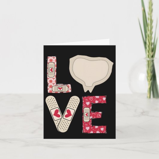 Valentijnsdag Medische Pleister Patch Grappige Won Kaart (Voorkant)