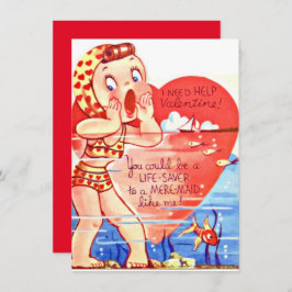  Valentijnsdag meisje Feestdagenkaart