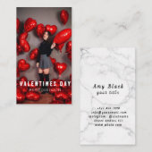 Valentijnsdag Meisje Fotosessie Visitekaartje (Voorkant / Achterkant)